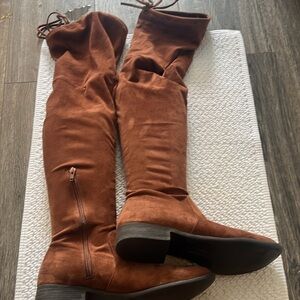 Chestnut Over The Knee Boots Size 10